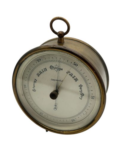 Antique compensating aneroid wall Barometer - Image 5