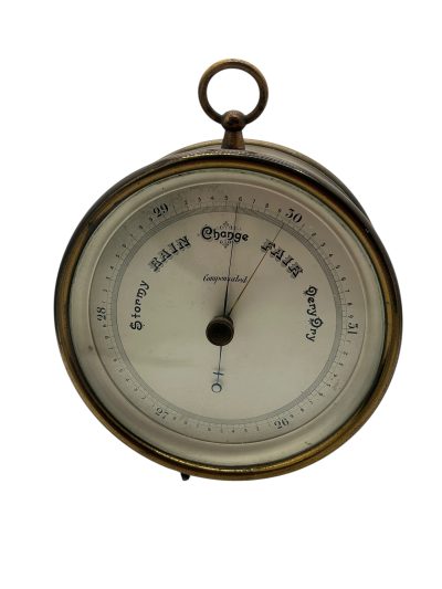 Antique compensating aneroid wall Barometer - Image 4