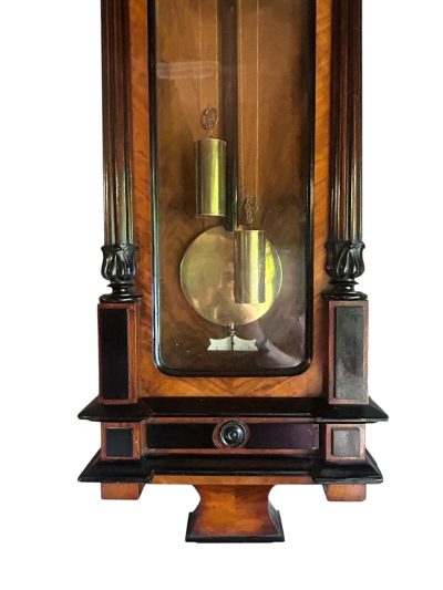 Fabulous Gustav becker Vienna twin Weight Wall clock -  ca1890 - Image 8