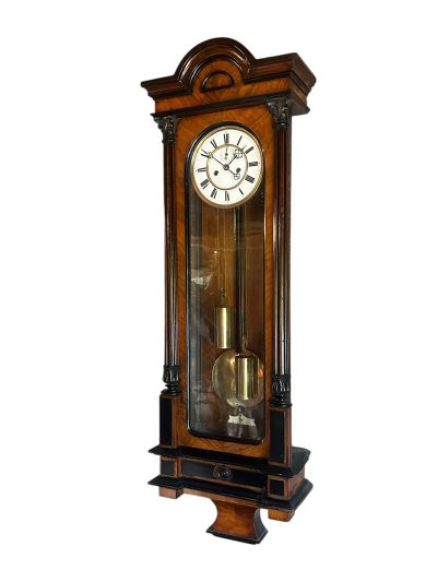Fabulous Gustav becker Vienna twin Weight Wall clock -  ca1890 - Image 6