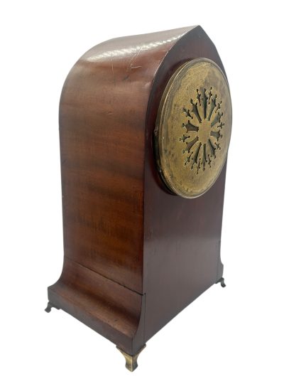 Antique 8 day inlaid case Mantel clock – ca 1905 - Image 9