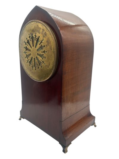 Antique 8 day inlaid case Mantel clock – ca 1905 - Image 4