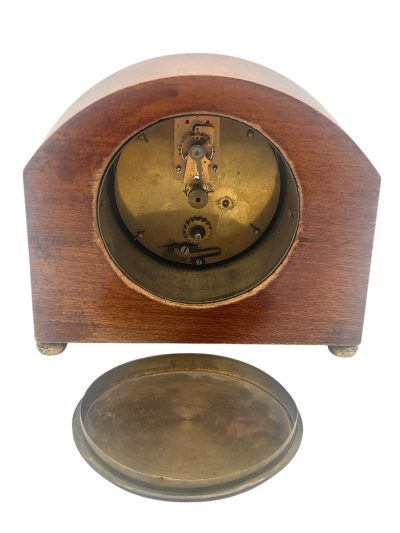 Charming Antique 8 day inlaid cased french Mantel clock – ca 1910 - Image 7