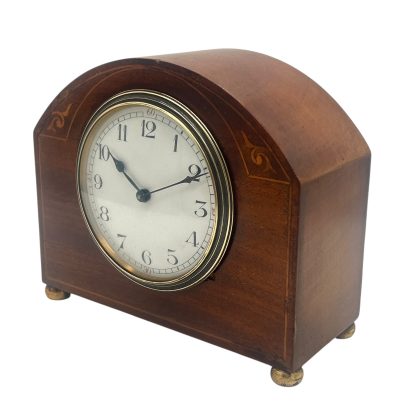 Charming Antique 8 day inlaid cased french Mantel clock – ca 1910 - Image 4