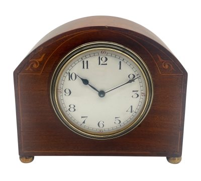 Charming Antique 8 day inlaid cased french Mantel clock – ca 1910 - Image 3