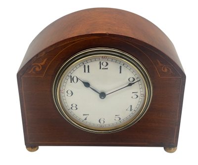 Charming Antique 8 day inlaid cased french Mantel clock – ca 1910 - Image 2