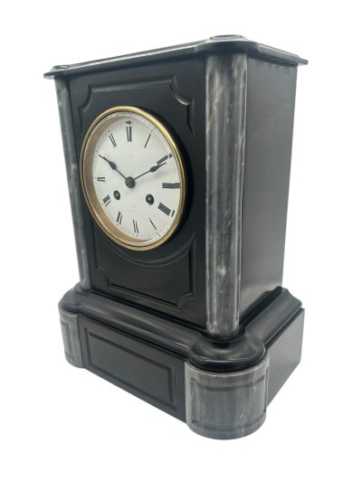 Lovely Slate & marble Mantel Clock – ca1880 - Image 5