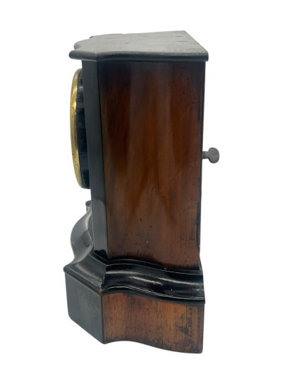 Exquisite Antique Brevet walnut & Ebony 8 day Mantel Clock Circa 1850 - Image 7