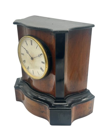 Exquisite Antique Brevet walnut & Ebony 8 day Mantel Clock Circa 1850 - Image 6