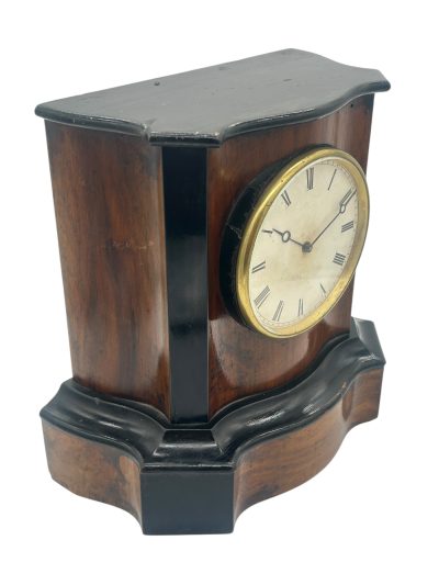 Exquisite Antique Brevet walnut & Ebony 8 day Mantel Clock Circa 1850 - Image 5