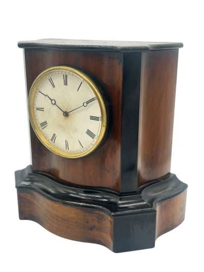 Exquisite Antique Brevet walnut & Ebony 8 day Mantel Clock Circa 1850 - Image 3