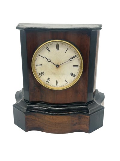 Exquisite Antique Brevet walnut & Ebony 8 day Mantel Clock Circa 1850 - Image 2
