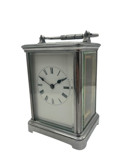 Fabulous antique  French Chrome plated Carriage Clock – ca1880 - Image 10