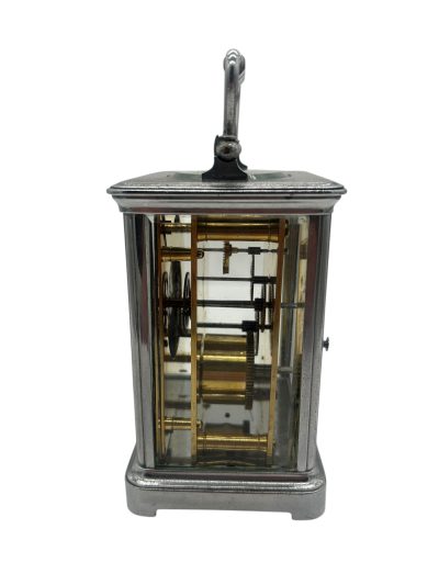 Fabulous antique  French Chrome plated Carriage Clock – ca1880 - Image 4