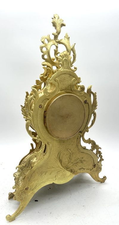 Antique French bronze ormolu 8 day mantel clock -ca 1870 - Image 3
