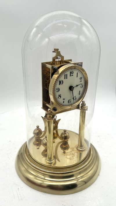 Lovely Antique German 400-Day Torsion Clock German Anniversary Clock Mantel Clock C1900 - Image 9