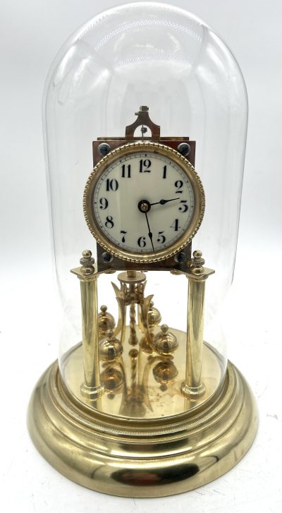 Lovely Antique German 400-Day Torsion Clock German Anniversary Clock Mantel Clock C1900 - Image 2