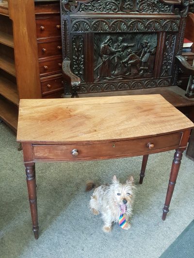 Antique Bow Front Side Table - Image 4