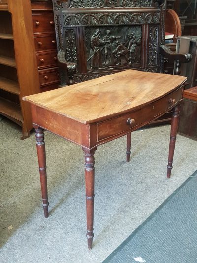 Antique Bow Front Side Table - Image 7