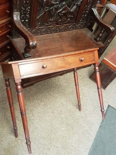 Antique Bow Front Side Table - Image 6