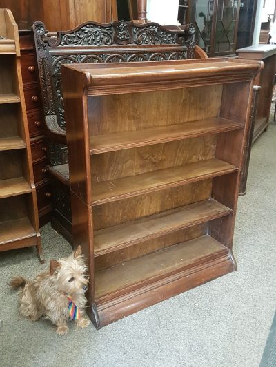 Small Antique Edwardian Oak Bookcase - Image 2