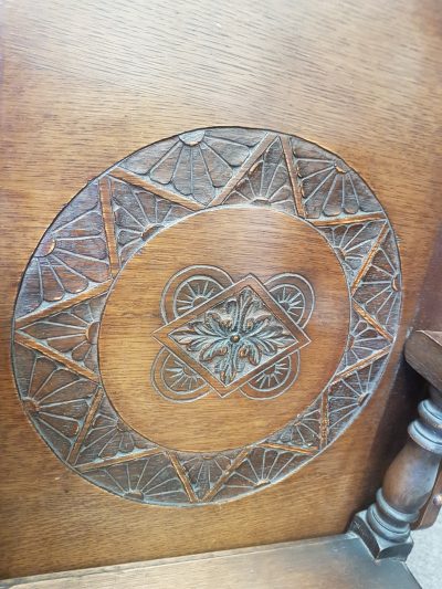 Antique Oak Monks Chair Table - Image 12