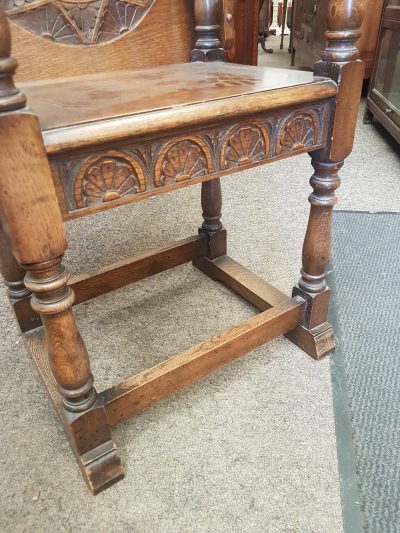 Antique Oak Monks Chair Table - Image 11