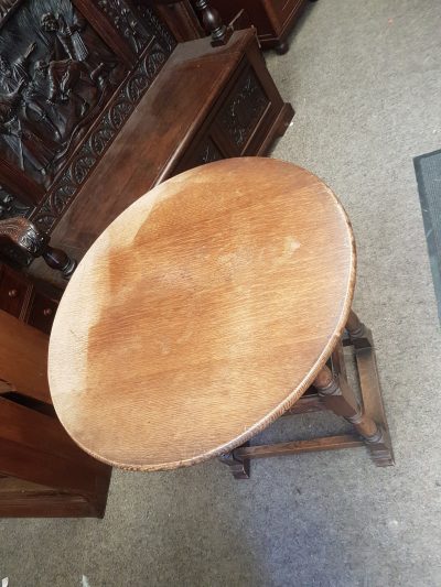 Antique Oak Monks Chair Table - Image 2