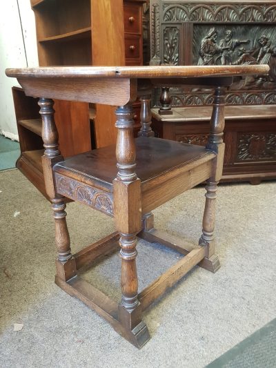 Antique Oak Monks Chair Table - Image 8