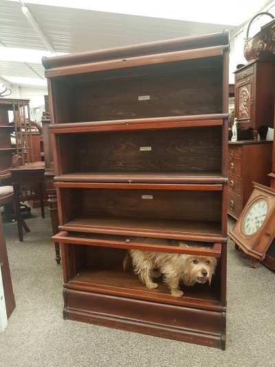 Good Edwardian Globe Wernicke Oak Bookcase - Image 5