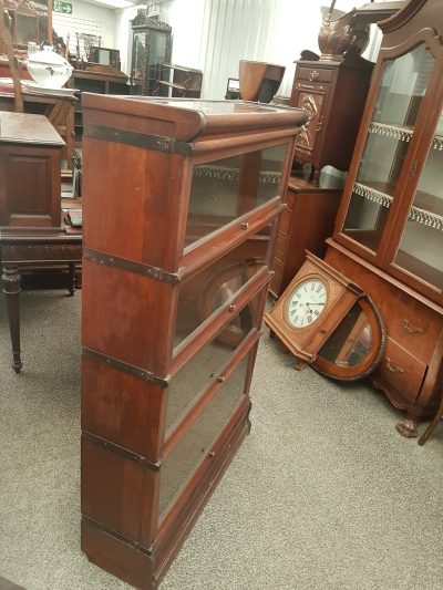 Good Edwardian Globe Wernicke Oak Bookcase - Image 4