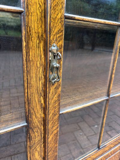 Early 20th Century Oak Glazed Bookcase - Image 2