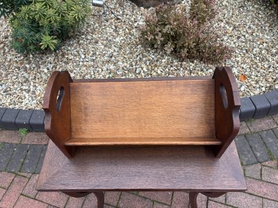 Arts & Crafts Oak Book Trough - Image 4