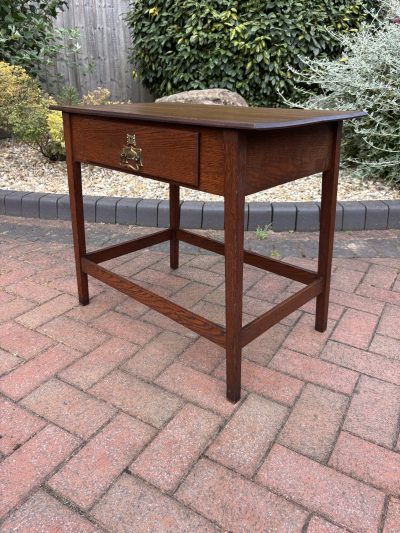 Arts & Crafts Oak Side Table - Image 6