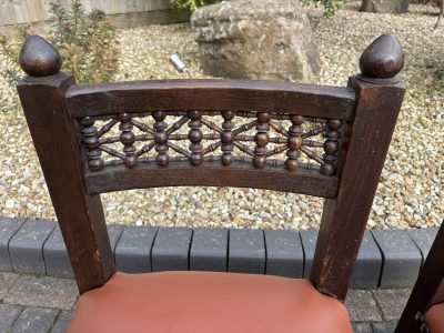 Pair of Liberty Arts & Crafts Moorish Chairs c1890 - Image 5