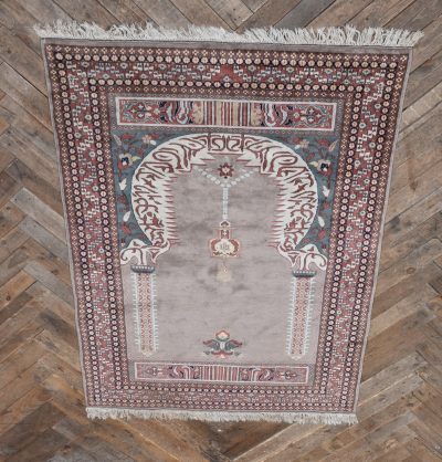 Hand Woven Silk Prayer Rug SAI3832 - Image 2