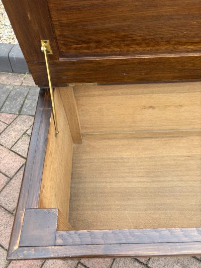 Gillows & Co Arts & Crafts Oak Hall Settle - Image 8