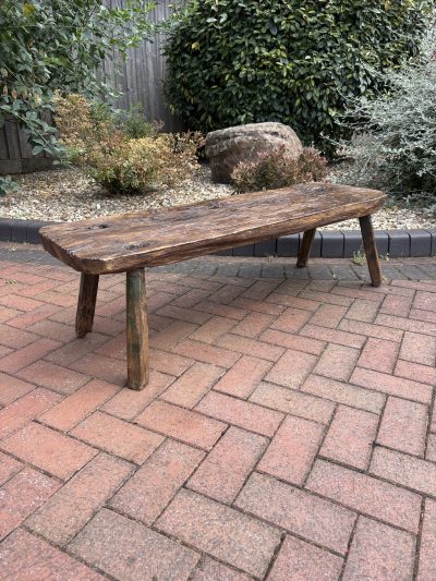 19th Century Oak Pig Bench - Image 6