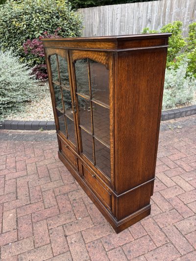 Early 20th Century Oak Glazed Bookcase - Image 9