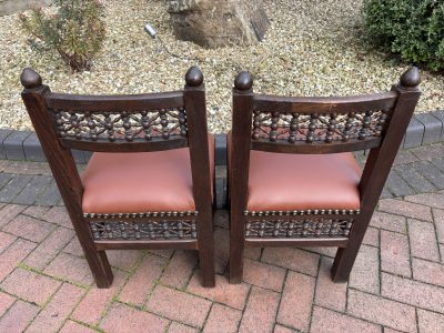 Pair of Liberty Arts & Crafts Moorish Chairs c1890 - Image 6