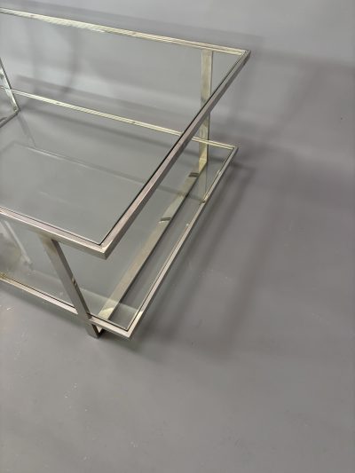 Mid Century Chrome & Glass Coffee Table - Image 6