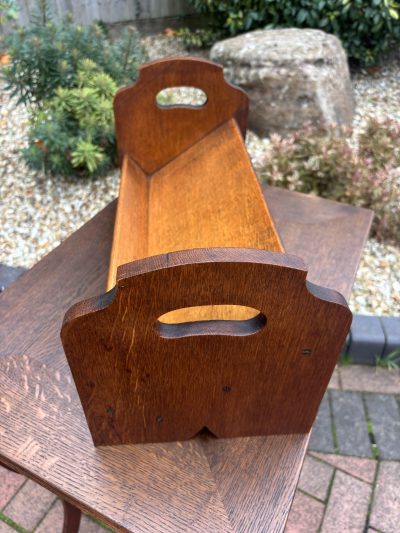 Arts & Crafts Oak Book Trough - Image 5