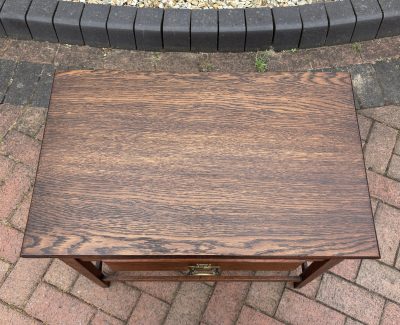 Arts & Crafts Oak Side Table - Image 7