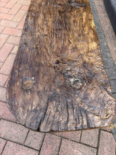 19th Century Oak Pig Bench - Image 4