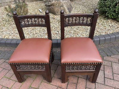 Pair of Liberty Arts & Crafts Moorish Chairs c1890 - Image 2