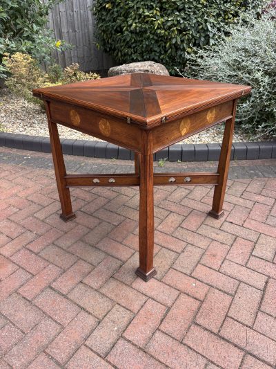 Arts & Crafts Walnut Card Table - Image 7