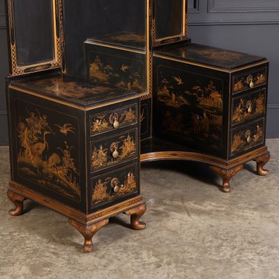 Black Lacquered Chinoiserie Dressing Table - Image 3