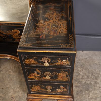Black Lacquered Chinoiserie Dressing Table - Image 13