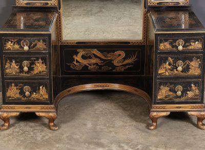 Black Lacquered Chinoiserie Dressing Table - Image 15