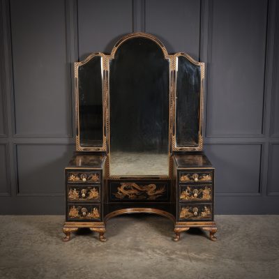 Black Lacquered Chinoiserie Dressing Table - Image 4